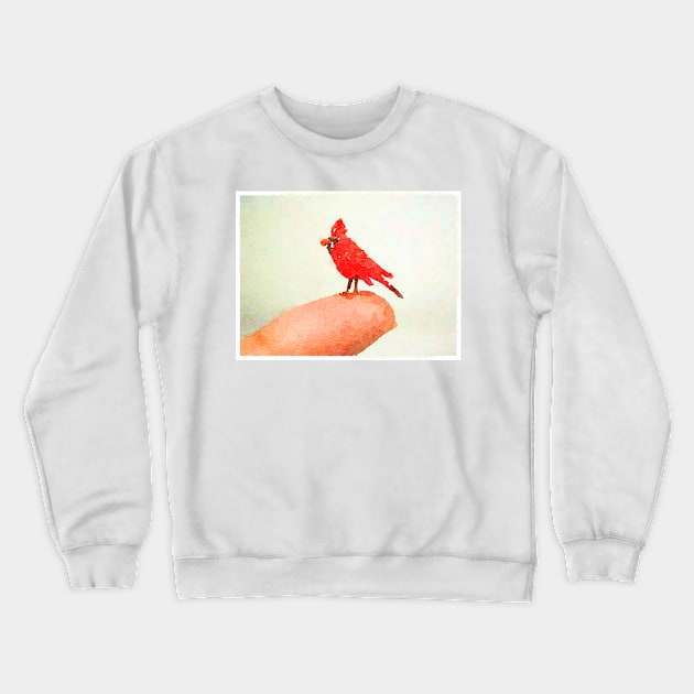 A Little Bird Watercolor Crewneck Sweatshirt by Watery